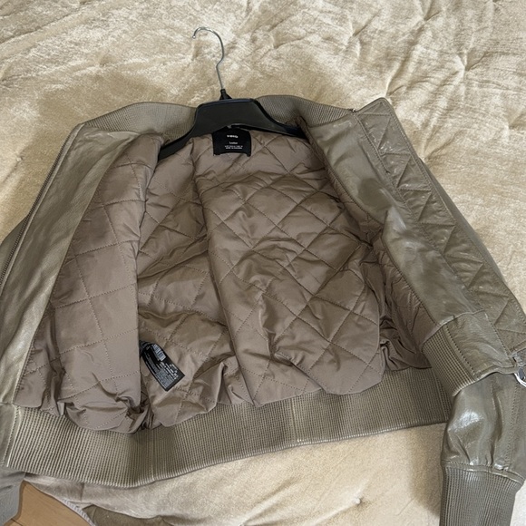 MANGO NWT Genuine Leather Bomber - Picture 14 of 16